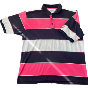 Mens Callaway Striped Golf Cotton Short Sleeved Polo T shirt Size L
